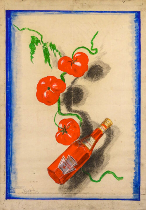 Esquisse publicitaire : Conserves de tomates