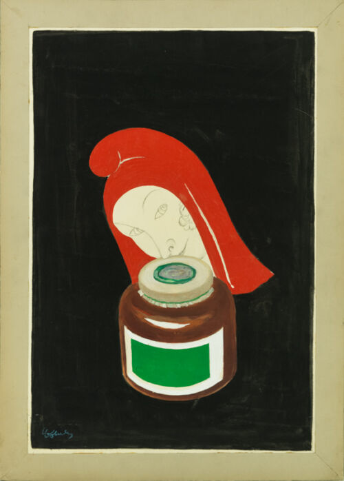 Esquisse publicitaire : Cornichons "Mère Marianne"