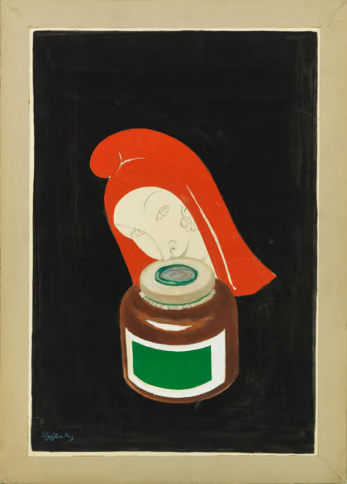 Esquisse publicitaire : Cornichons "Mère Marianne"