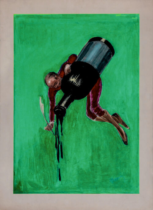 1921 - Dans une composition aérienne