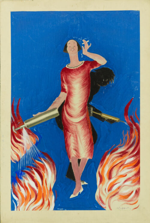 Esquisse publicitaire : Extincteur