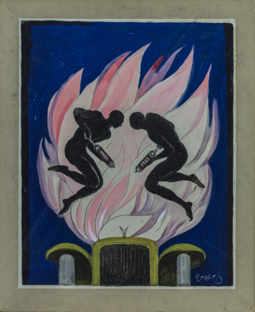 Esquisse publicitaire : Extincteur Pyrène