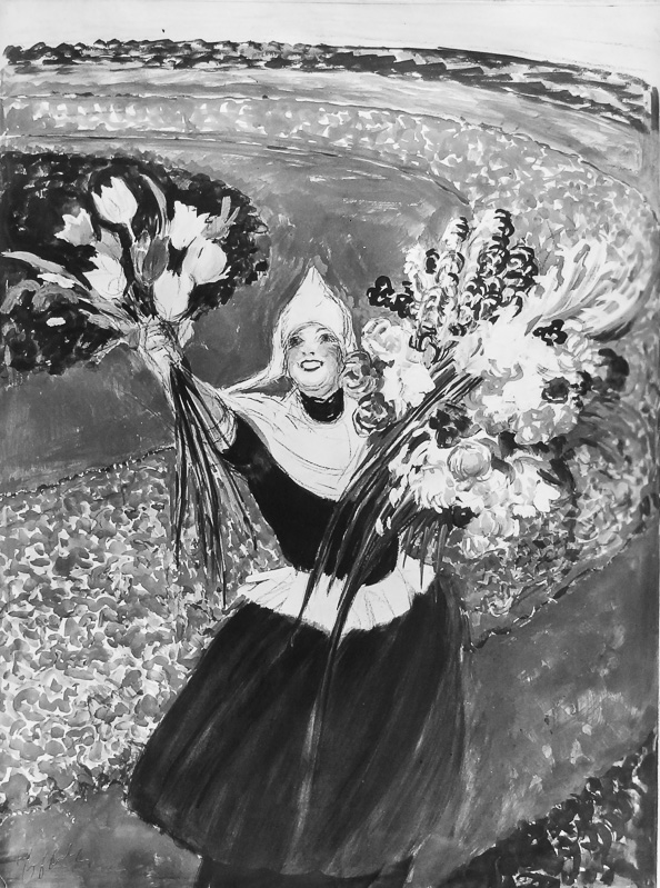 Advertising sketch: Flower Festival