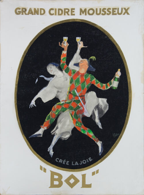 Esquisse publicitaire : Grand cidre mousseux "Bol"