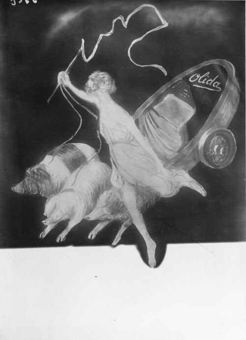 1923 - Circé guide un attelage de pourceaux qui tirent une terrine en lieu et place de carrosse. Si elle a su transformer des hommes en cochons