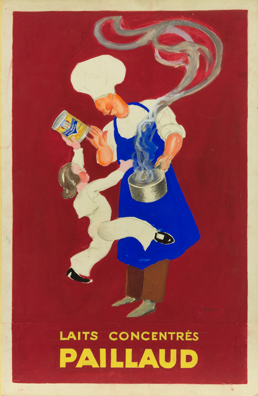 Esquisse publicitaire : Laits concentrés Paillaud