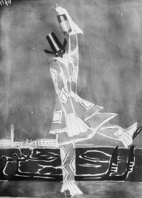 1928 - Un gondolier déguisé au carnaval de Venise