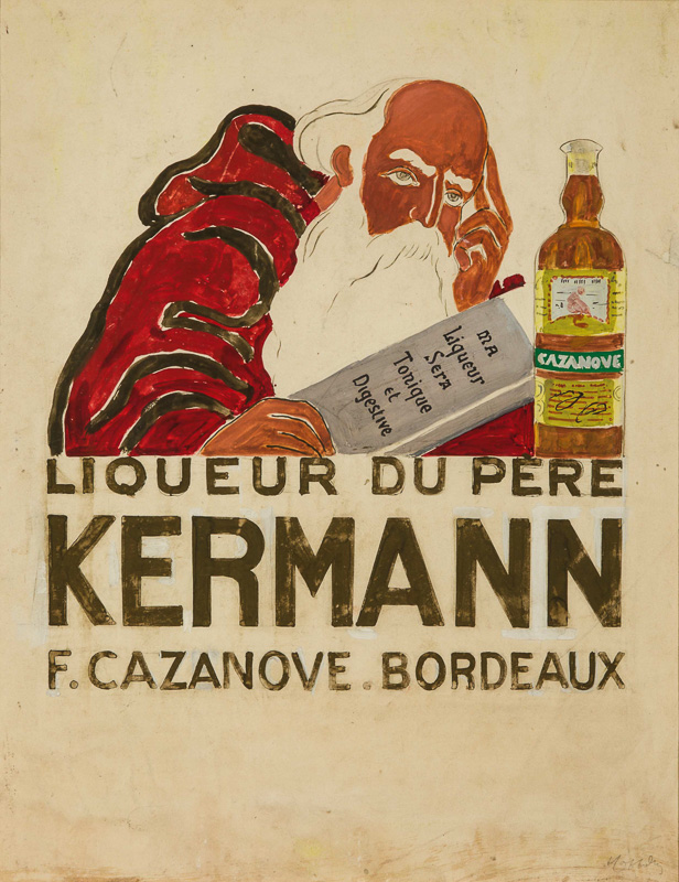 Advertising sketch: Father Kermann's Liqueur