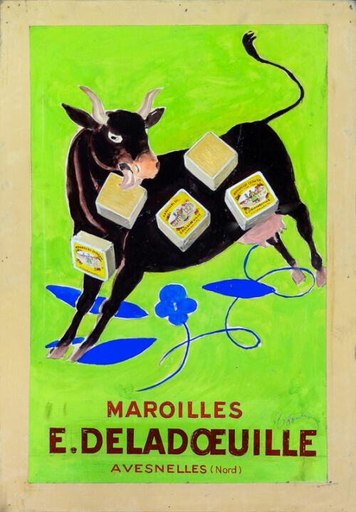 Esquisse publicitaire : Maroilles E.Deladœuille