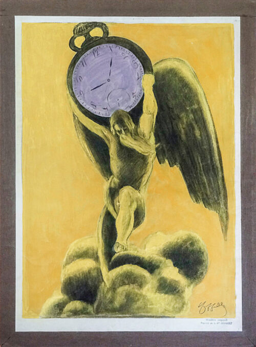 Esquisse publicitaire : Montre Longines