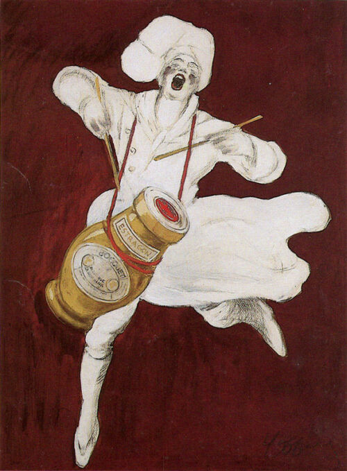 Esquisse publicitaire : Moutarde Bocquet