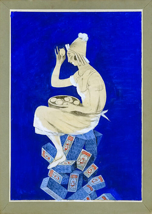 Esquisse publicitaire : Pâtes aux oeufs