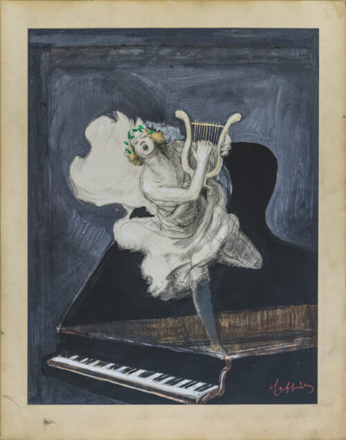 Esquisse publicitaire : Pianos