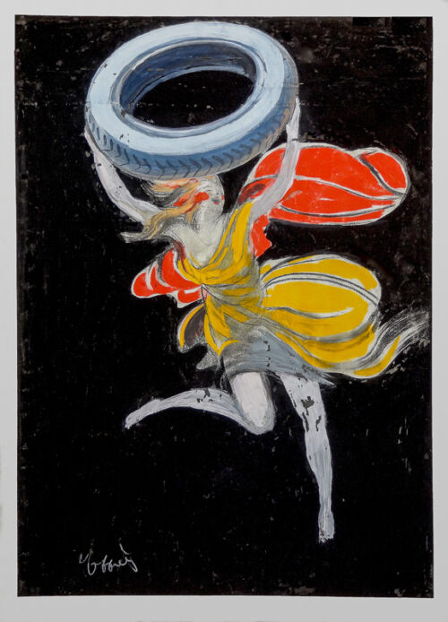 Esquisse publicitaire : Pneu