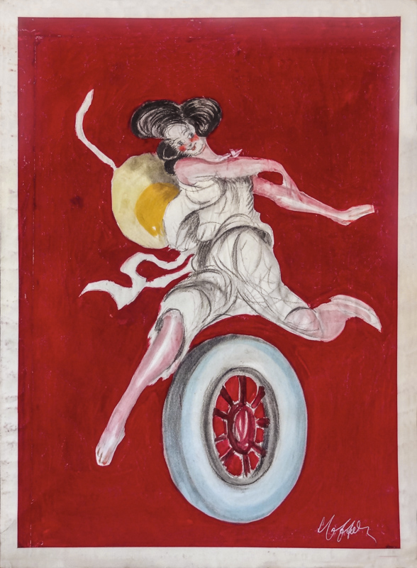 Esquisse publicitaire : Pneu