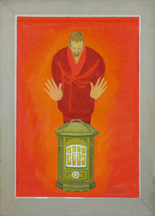 Esquisse publicitaire : Poêle à feu continu