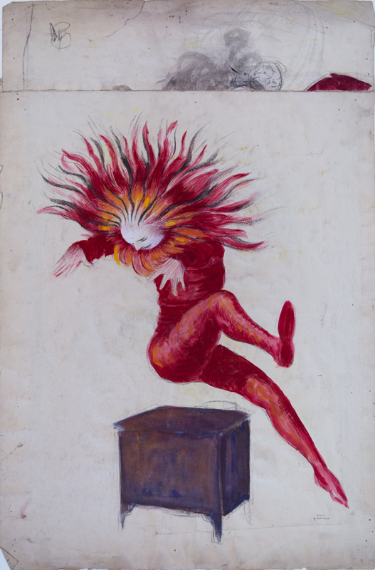 1925 - A man dressed in red with hair like the sun