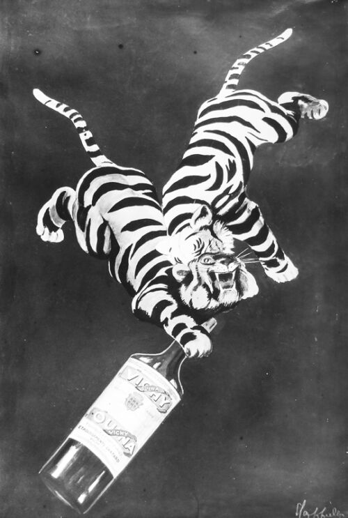 1926 - Deux tigres se battent pour une bouteille de Quina-Vichy.