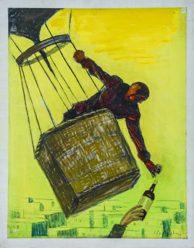 Esquisse publicitaire : Rhum Saint-Christophe