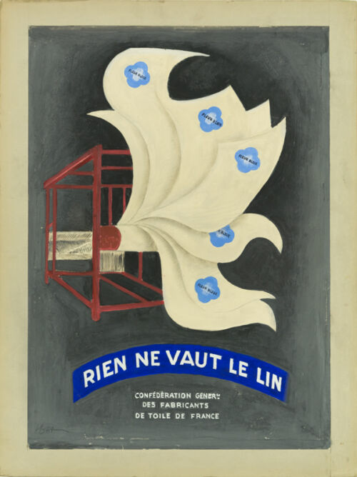 Esquisse publicitaire : Rien ne vaut le lin