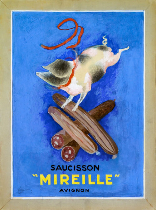 Esquisse publicitaire : Saucisson "Mireille"