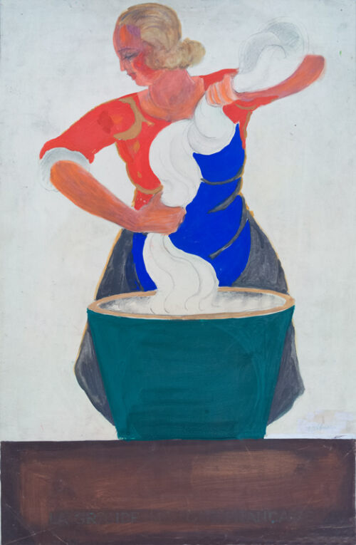 Esquisse publicitaire : Savon Le Chat