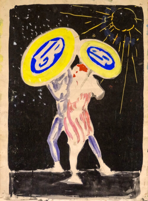 Esquisse publicitaire : Sous-vêtements LB