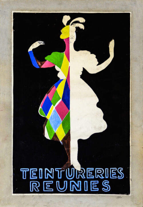 1933 - A woman's dress is white and faded on the right