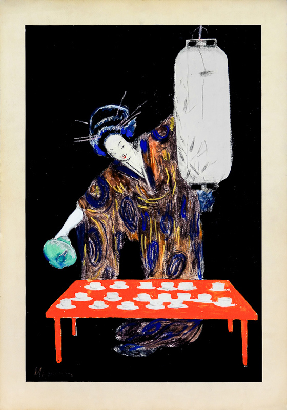 Esquisse publicitaire : Thé