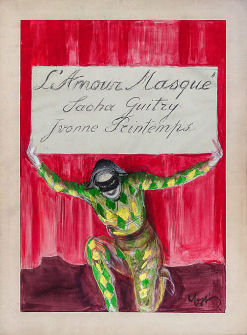 Esquisse publicitaire : Théâtre ("L'Amour Masqué")
