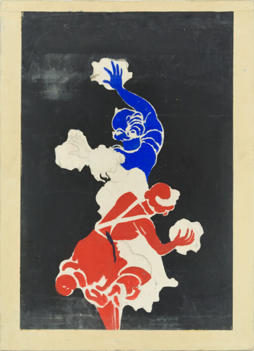 Esquisse publicitaire : Trois femmes de chambre