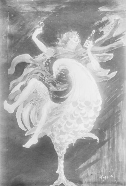 1919 - Un jeune Bacchus assis sur un coq gaulois