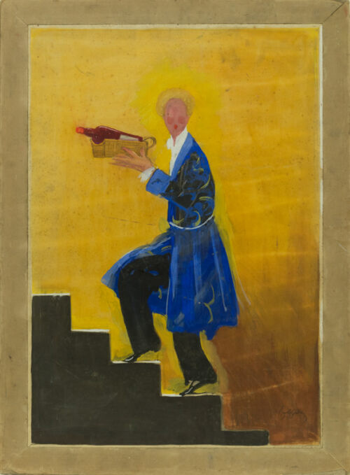 Esquisse publicitaire : Vin "Nicolas"