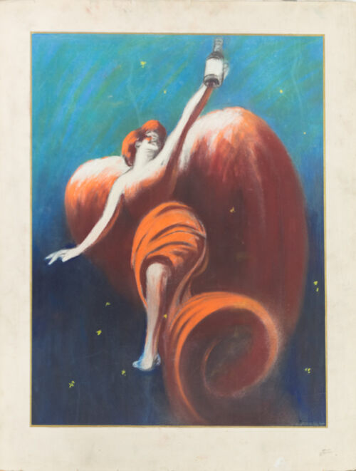 Esquisse publicitaire : vin rouge