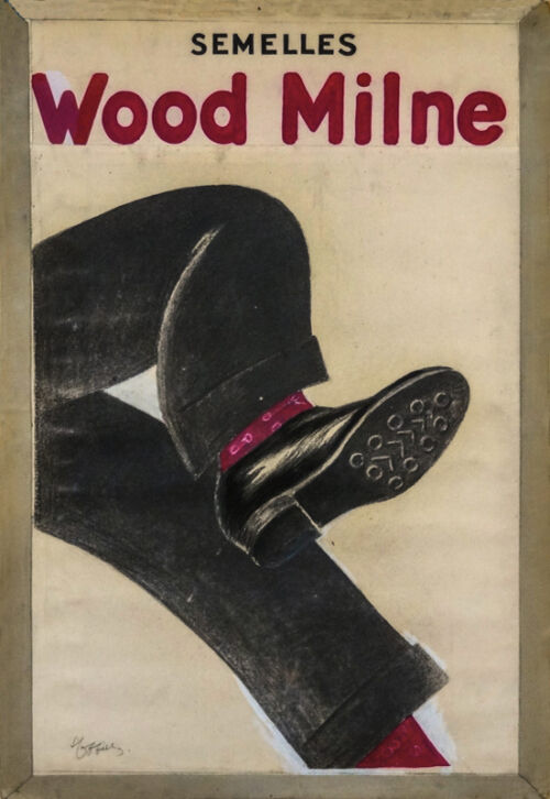 Esquisse publicitaire : Wood Milne / Semelles