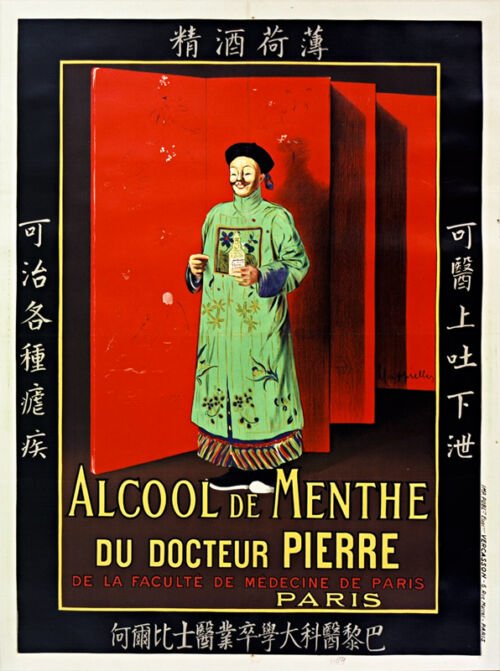 Lithographie publicitaire : Alcool de Menthe du Dr. Pierre