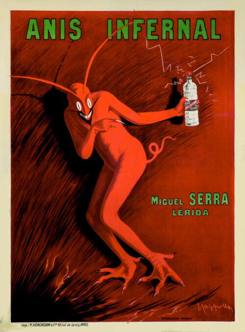 Lithographie publicitaire : Anis Infernal