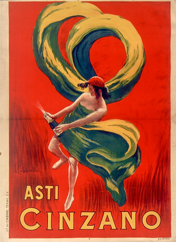Lithographie publicitaire : Asti Cinzano