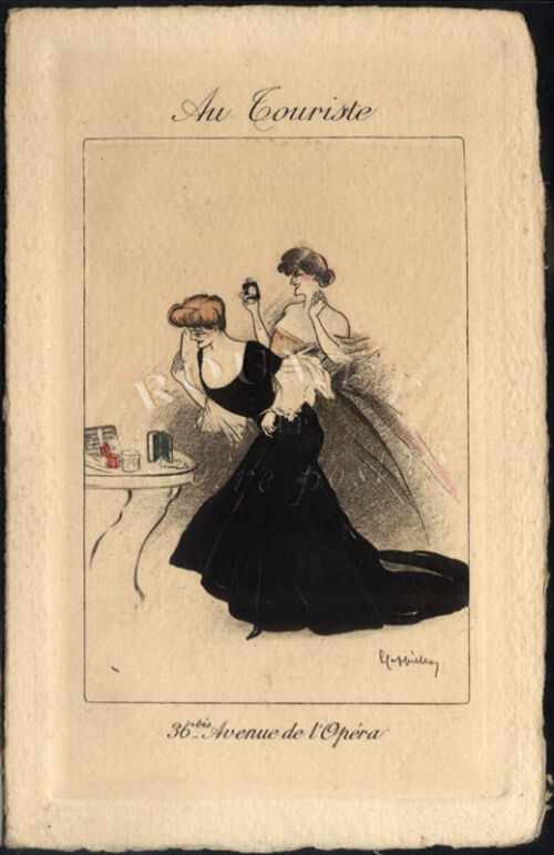 1904 - Deux élégantes s'émerveillent devant un étalage d'objets raffinés. - Leonetto Cappiello