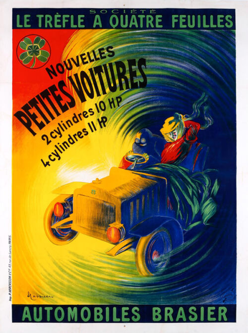 1906 - Un conducteur fonce au volant de sa voiture