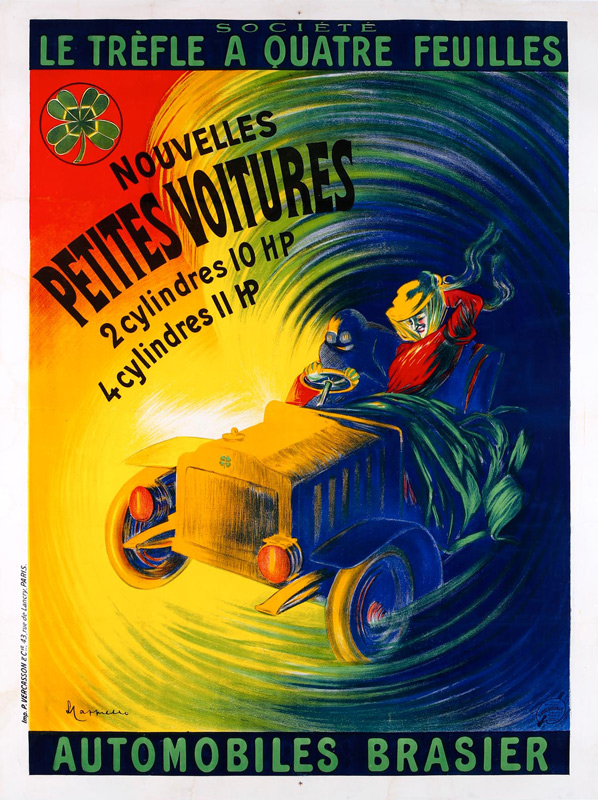 1906 - Un conducteur fonce au volant de sa voiture