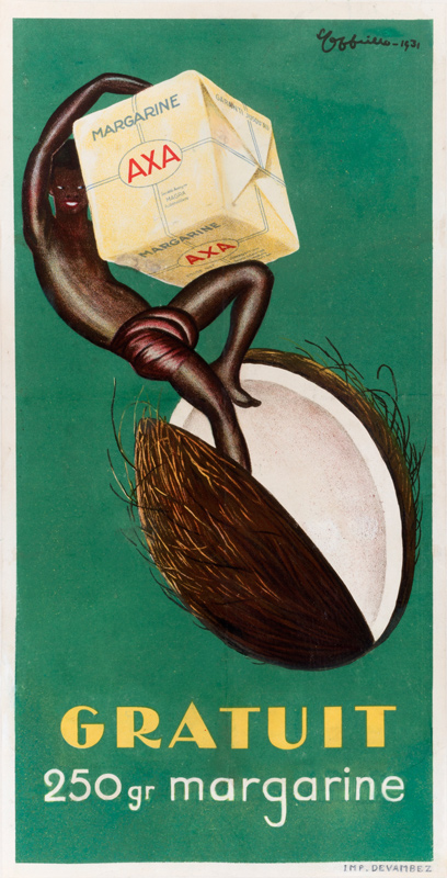 1931 - Un africain sort d'une noix de coco