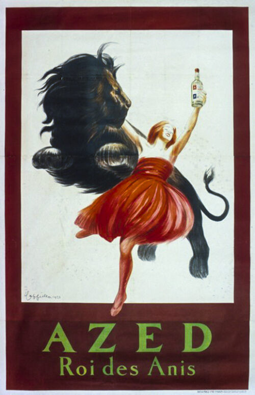 Lithographie publicitaire : Azed / Roi des Anis