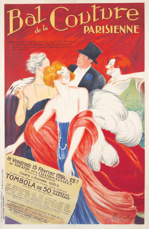 Lithographie publicitaire : Bal de la Couture