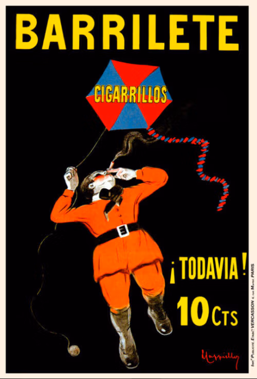 Lithographie publicitaire : Barrilete / cigarillos
