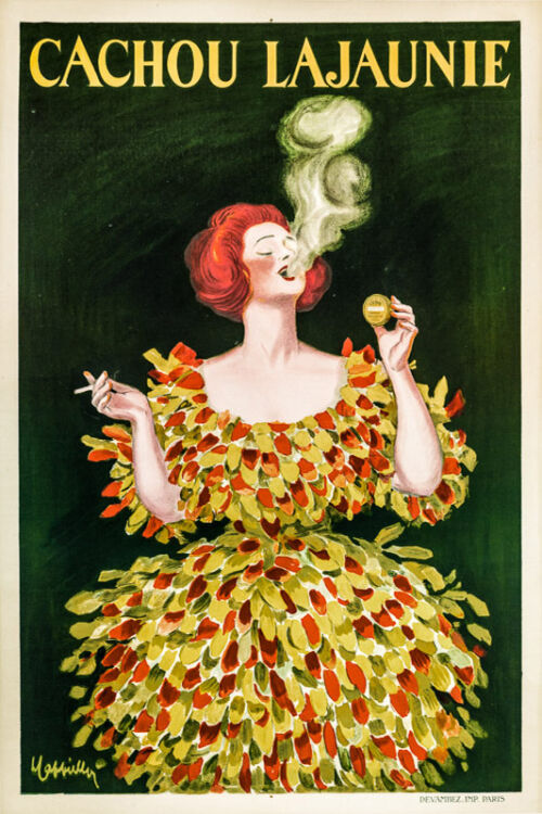 Lithographie publicitaire : Cachou Lajaunie (1920)