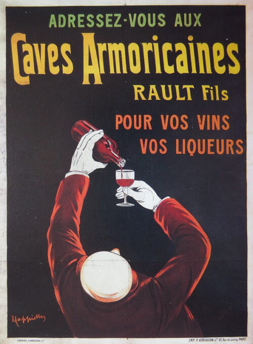 Lithographie publicitaire : Caves Armoricaines
