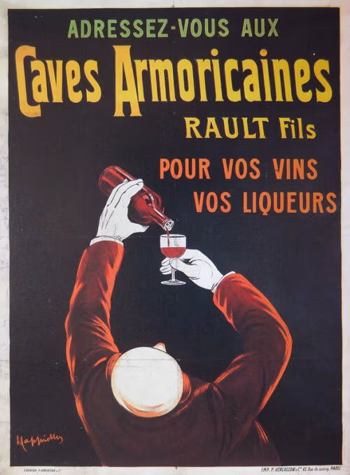 Advertising lithograph: Caves Armoricaines