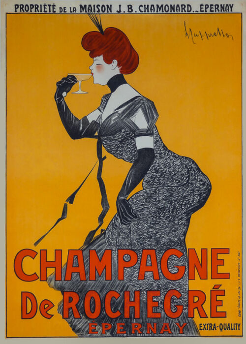 Lithographie publicitaire : Champagne de Rochegré