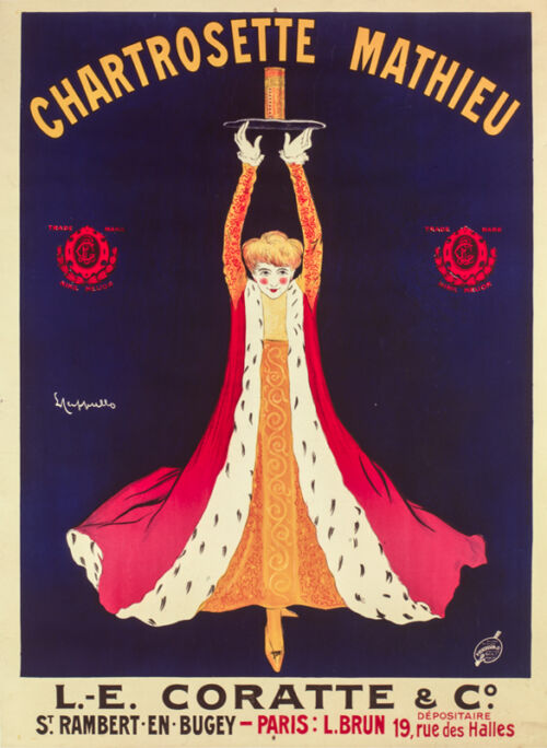 Lithographie publicitaire : Chartrosette Mathieu